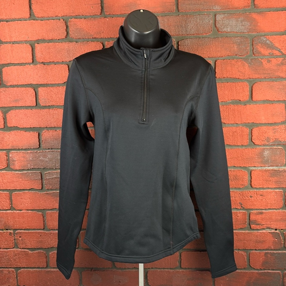 Kombi Women's Medium Black Quarter-Zip Activewear Top – Long Sleeve,‎ Workout